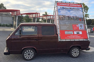 Mobiele reclame Carwash Verhaart